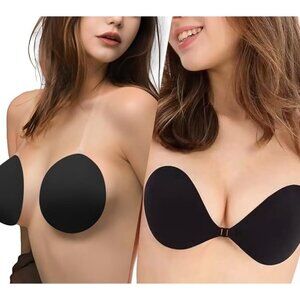 New Invisible Adhesive Strapless Bra D Cup with Clear Halter Neck Strap Size D